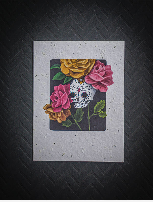 holiday Halloween wildflower seed paper card for mental health