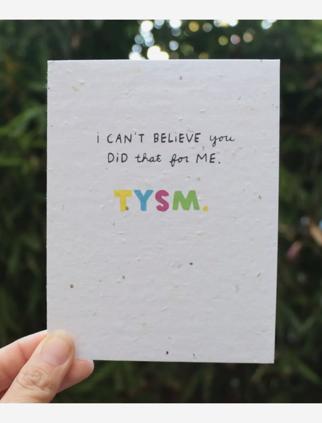thank you wildflower seed paper card for mental health