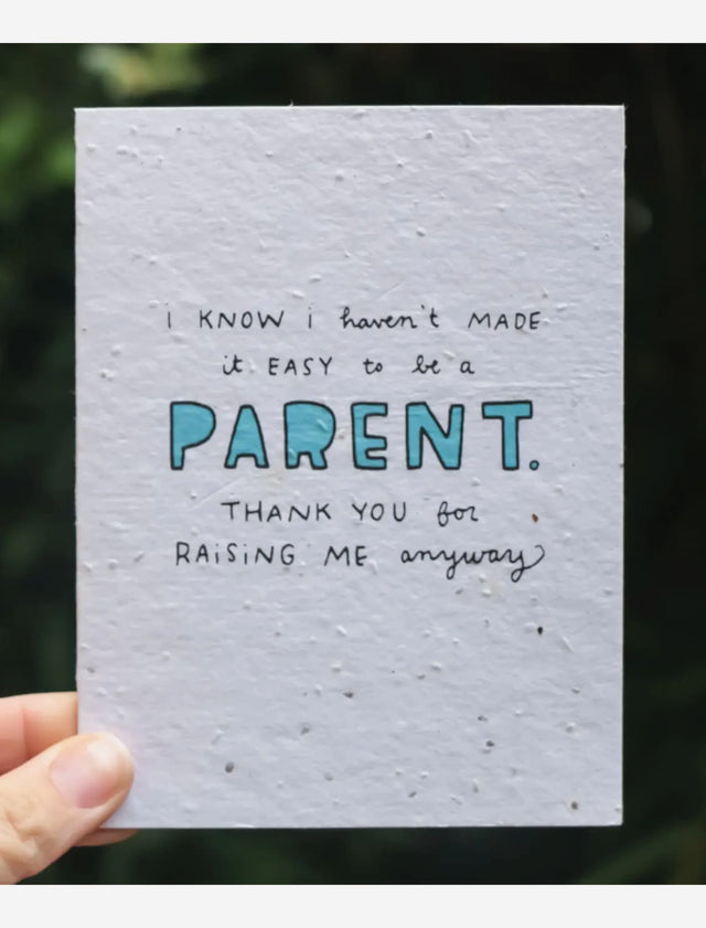 Mother's Father's day wildflower seed paper card