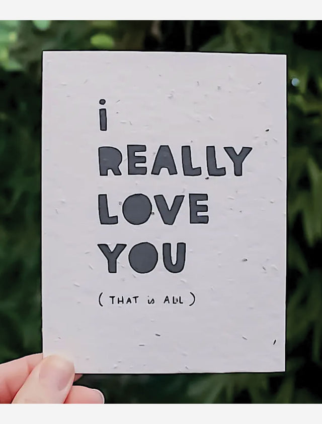 love wildflower seed paper card