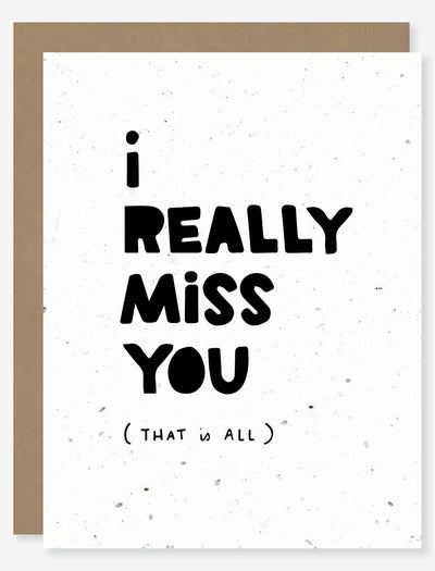 Miss you wildflower seed paper card