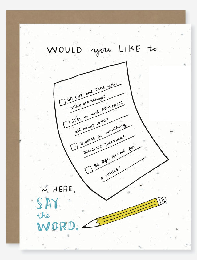 encouragement wildflower seed paper card fro mental health