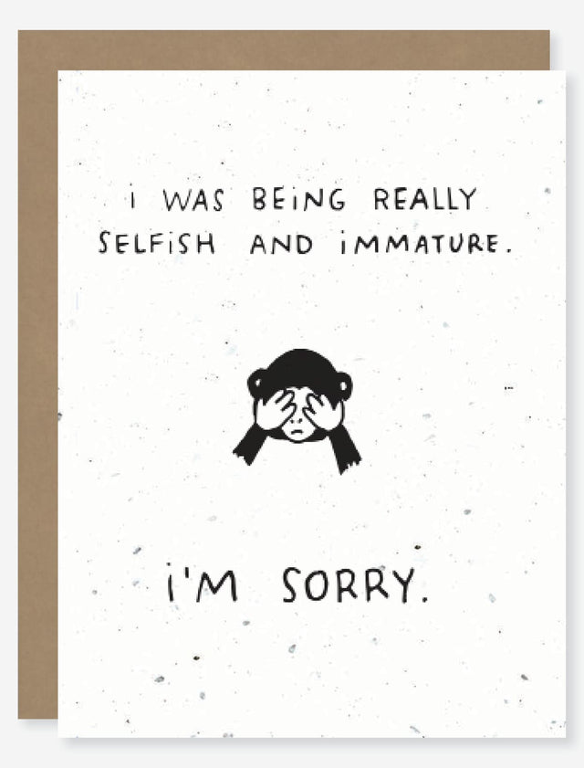 apology wildflower seed paper card for mental health