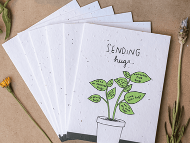 encouragement wildflower seed paper card for mental health