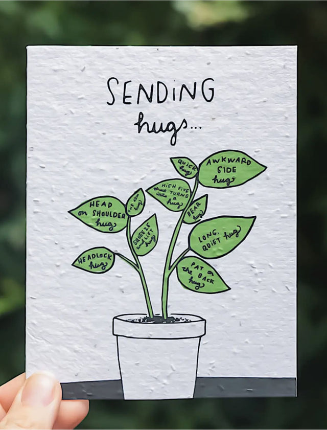 encouragement wildflower seed paper card for mental health