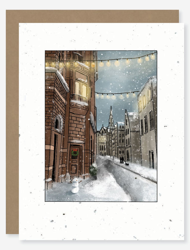 holiday Christmas wildflower seed paper card for mental health
