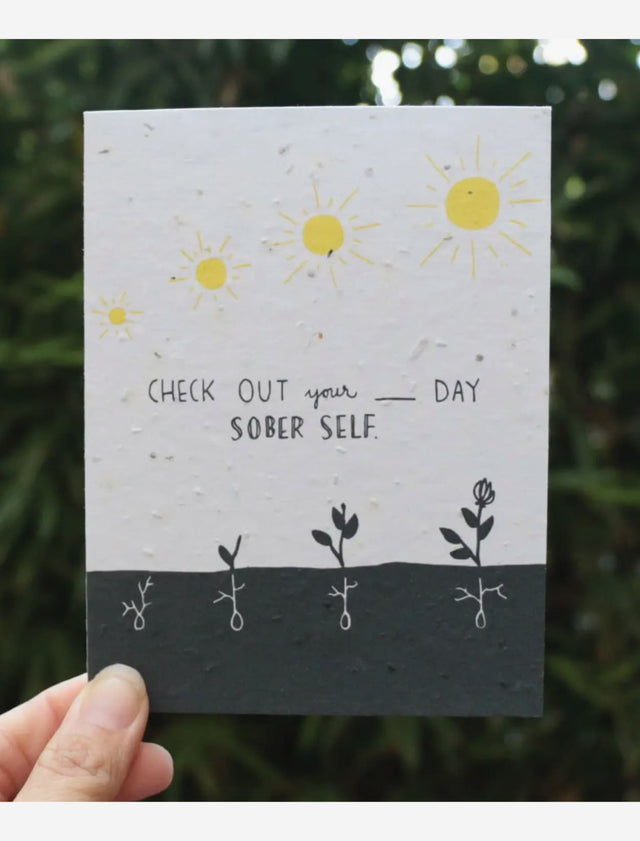 recovery encouragement wildflower seed paper card for mental health