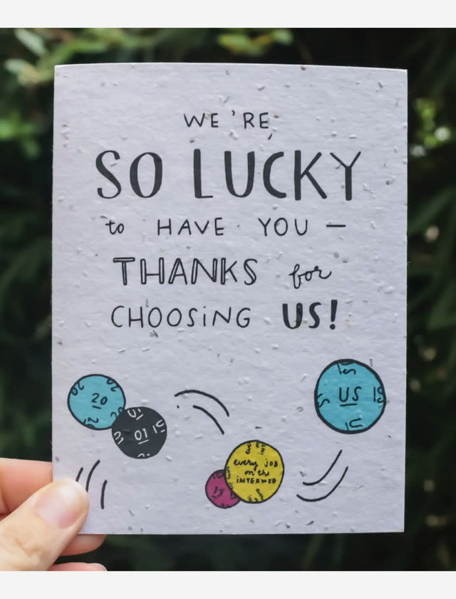 employee appreciation wildflower seed paper card for mental health