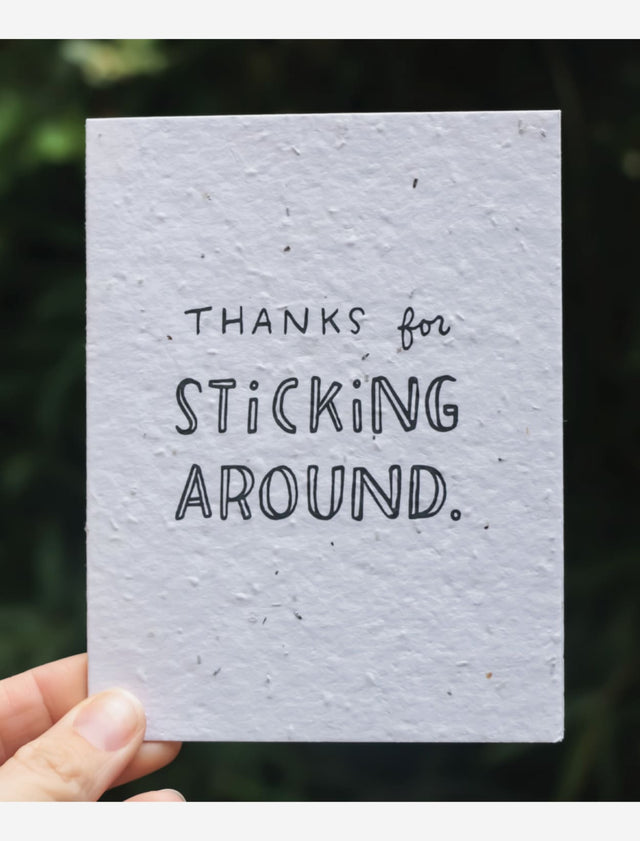 thank you wildflower seed paper card for mental health