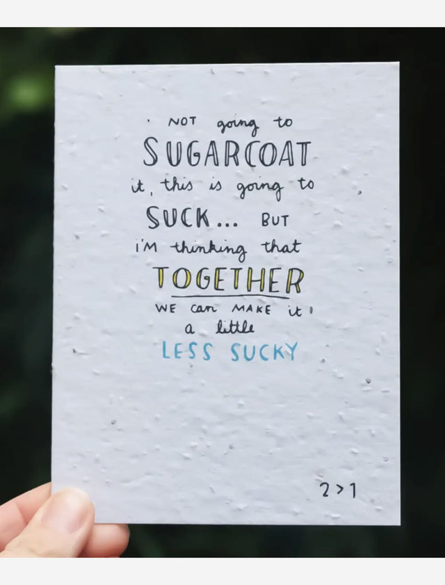 encouragement wildflower seed paper card for mental health