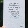 encouragement wildflower seed paper card for mental health