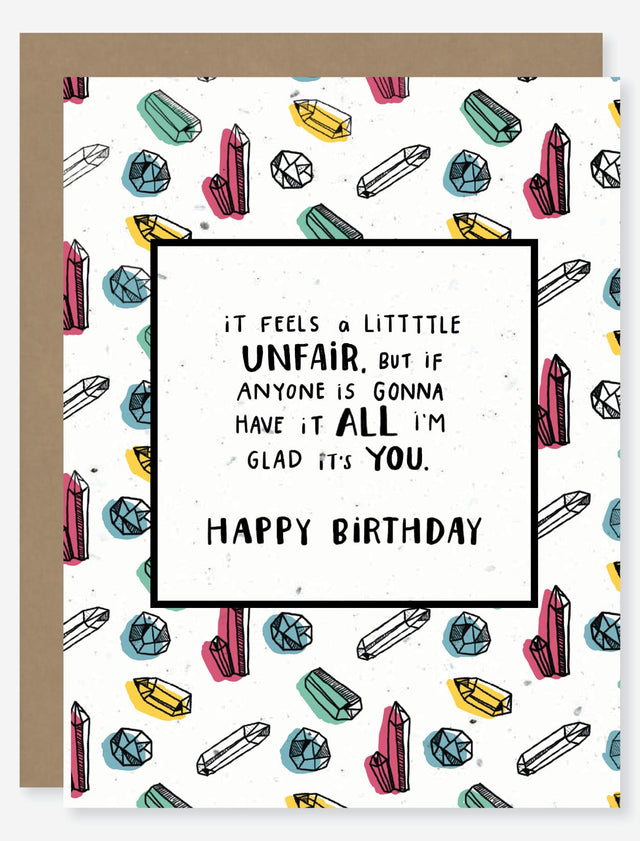 Birthday wildflower seed paper card for mental health