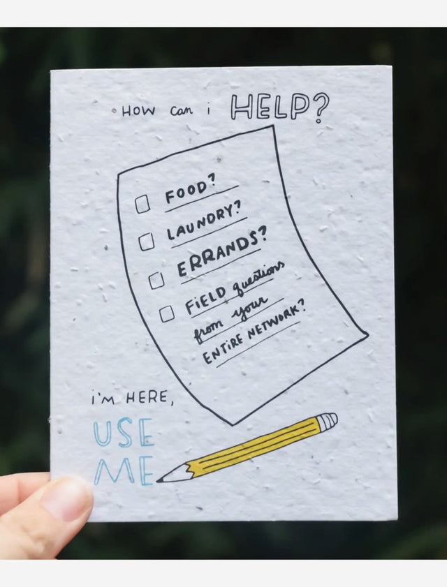 encouragement wildflower seed paper card for mental health