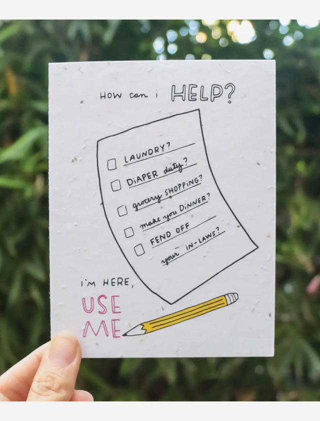 encouragement wildflower seed paper card for mental health