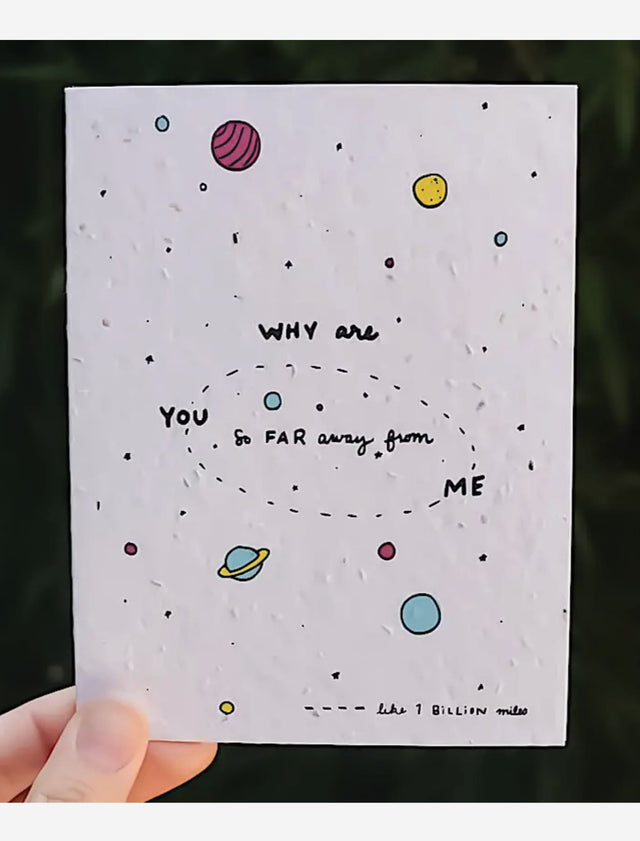 miss you love wildflower seed paper card for mental health
