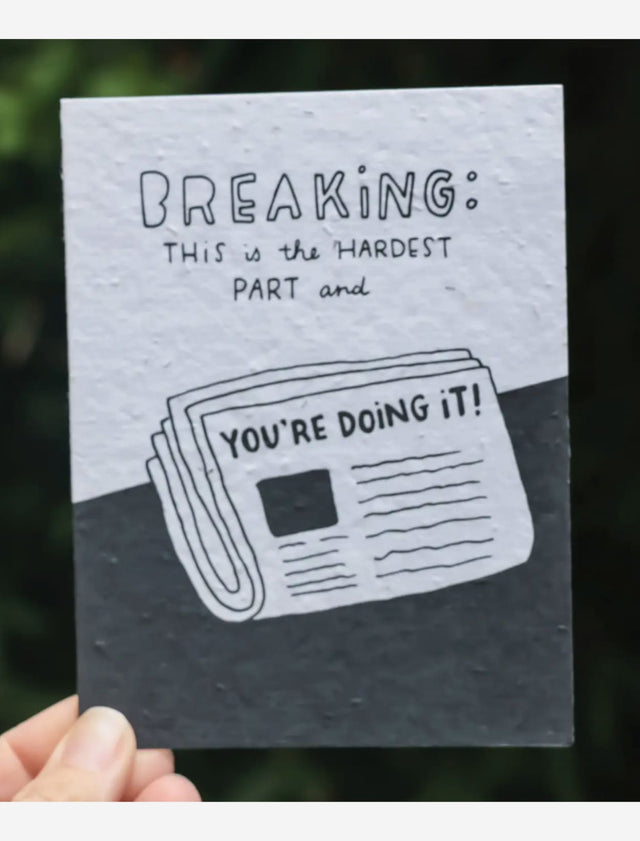 encouragement wildflower seed paper card for mental health
