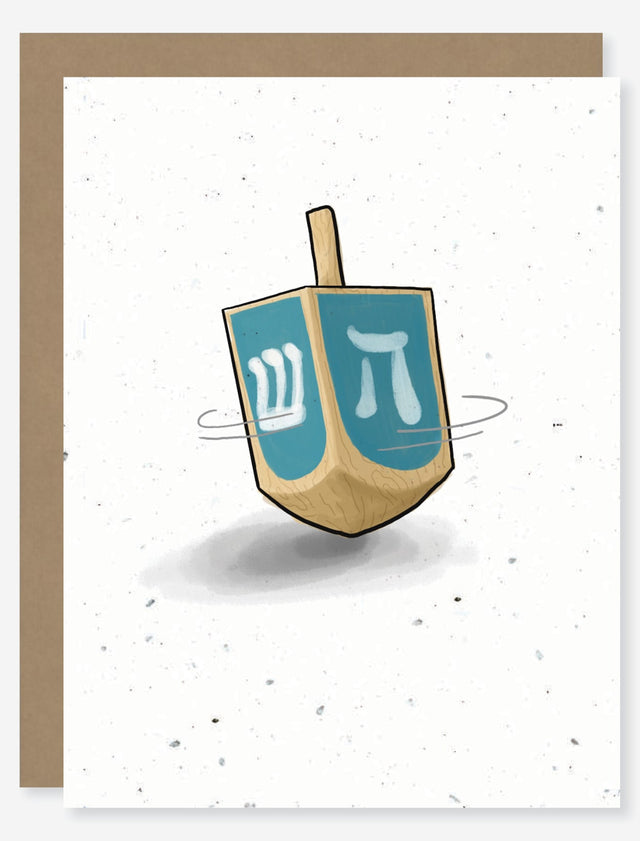 Hanukkah Dreidel Holiday Card