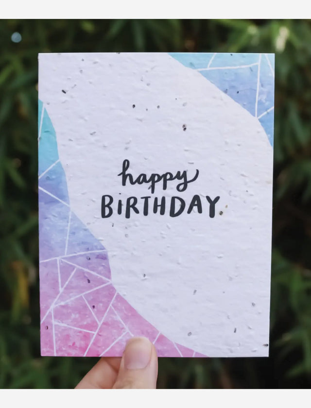 Happy Birthday Card Crystals 
