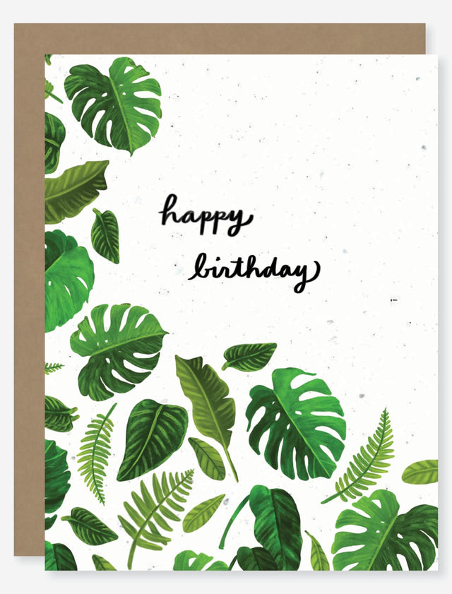 Birthday wildflower seed paper card