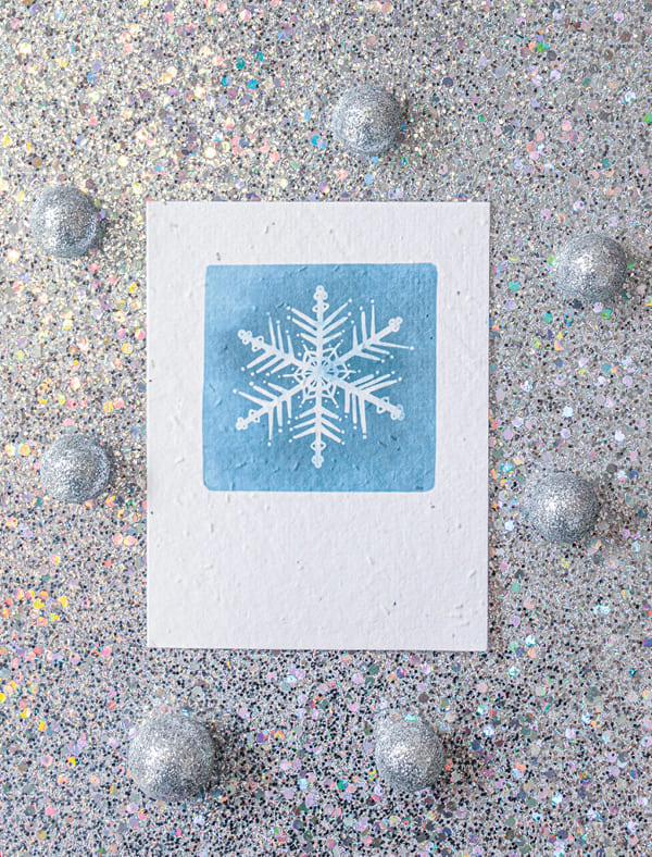 holiday Christmas wildflower seed paper card for mental health