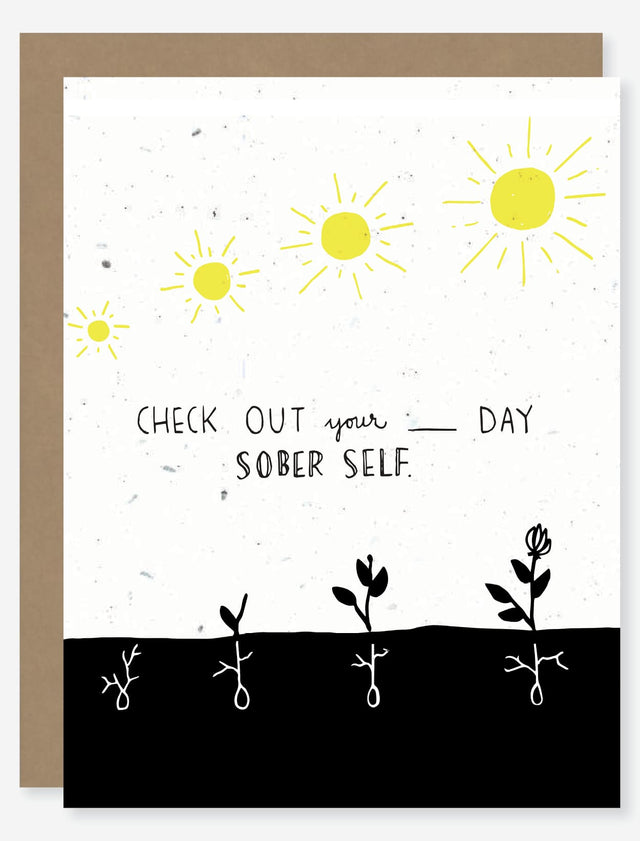 recovery encouragement wildflower seed paper card for mental health