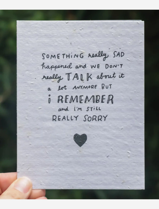 grief sympathy wildflower seed paper card for mental health