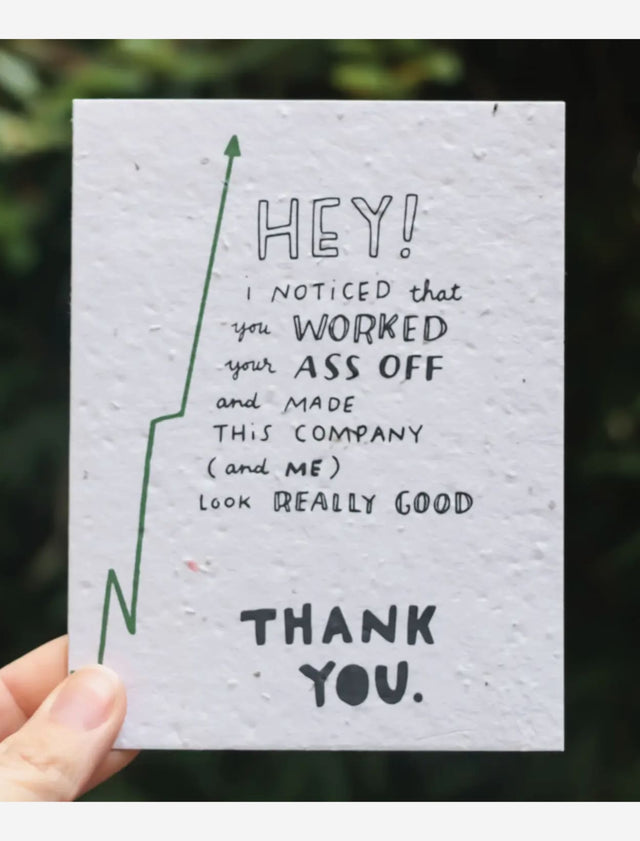 employee appreciation wildflower seed paper card for mental health
